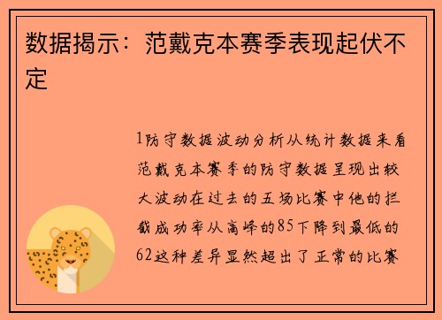数据揭示：范戴克本赛季表现起伏不定